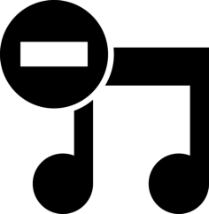 Minus Song Symbol Outline Svg Vector, Free Vectors File